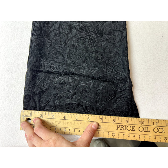 Hugo Buscati Collection Pant 10 Vintage Black Embossed straight Leg Goth Grunge - Picture 7 of 16